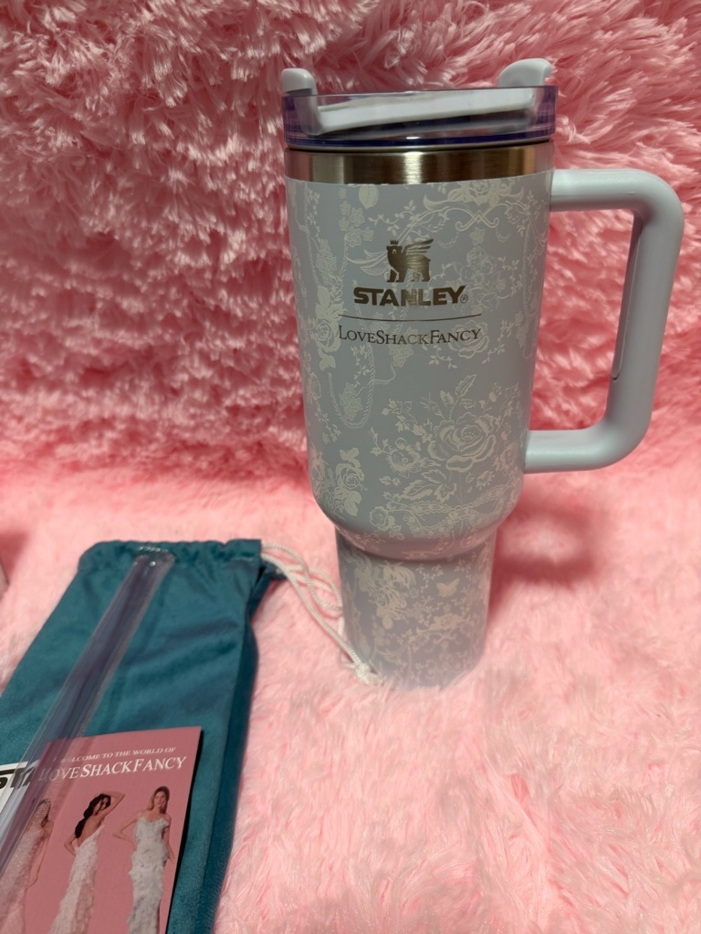 Stanley Light Blue Floral Phone Case Holder Accent